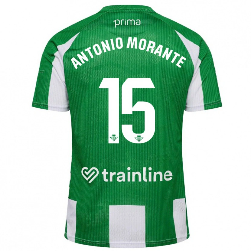 Danxen Kvinnor José Antonio Morante #15 Grön Vit Hemmatröja Matchtröjor 2025/26 Tröjor T-Tröja