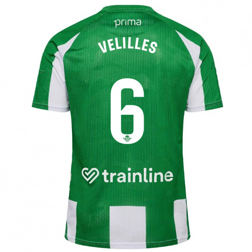 Danxen Kvinnor Luis Velilles #6 Grön Vit Hemmatröja Matchtröjor 2025/26 Tröjor T-Tröja