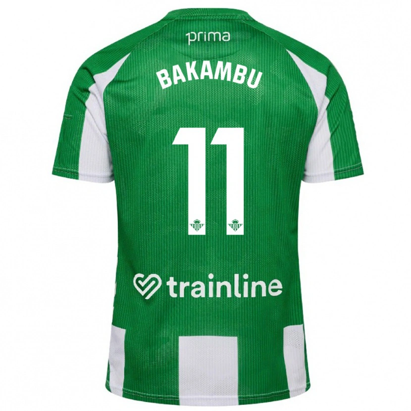 Danxen Kvinnor Cédric Bakambu #11 Grön Vit Hemmatröja Matchtröjor 2025/26 Tröjor T-Tröja