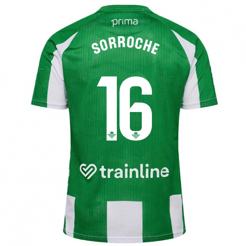 Danxen Kvinnor Ginés Sorroche #16 Grön Vit Hemmatröja Matchtröjor 2025/26 Tröjor T-Tröja