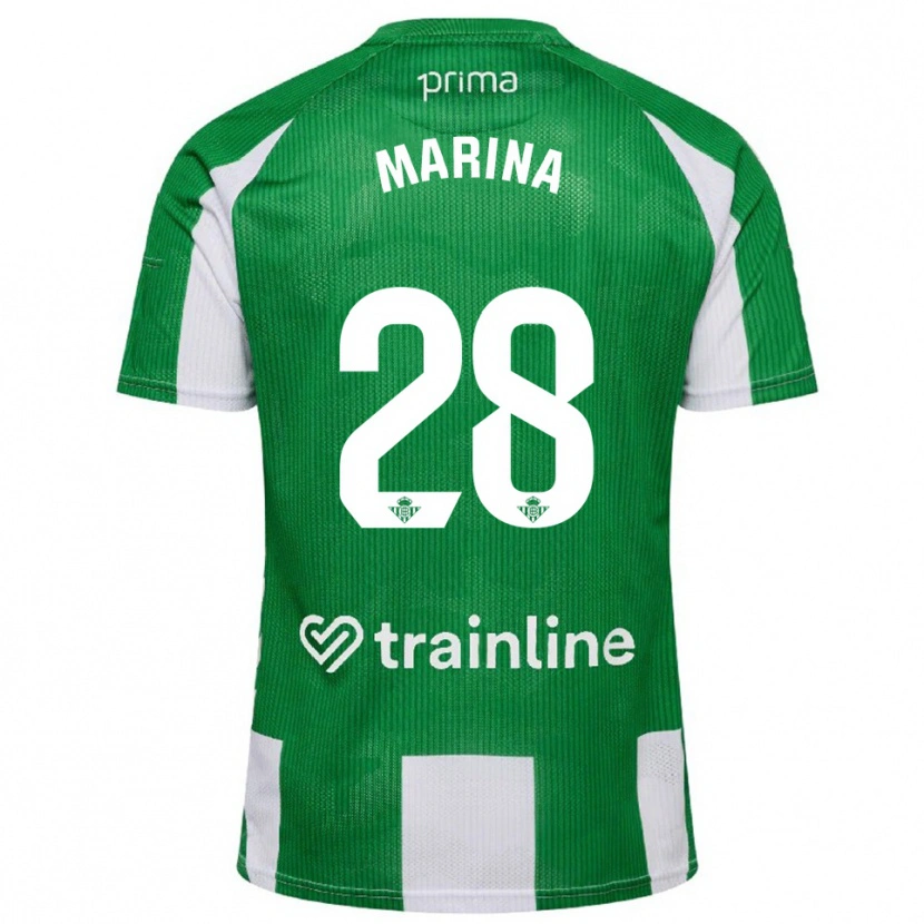 Danxen Kvinnor Marina Sánchez #28 Grön Vit Hemmatröja Matchtröjor 2025/26 Tröjor T-Tröja