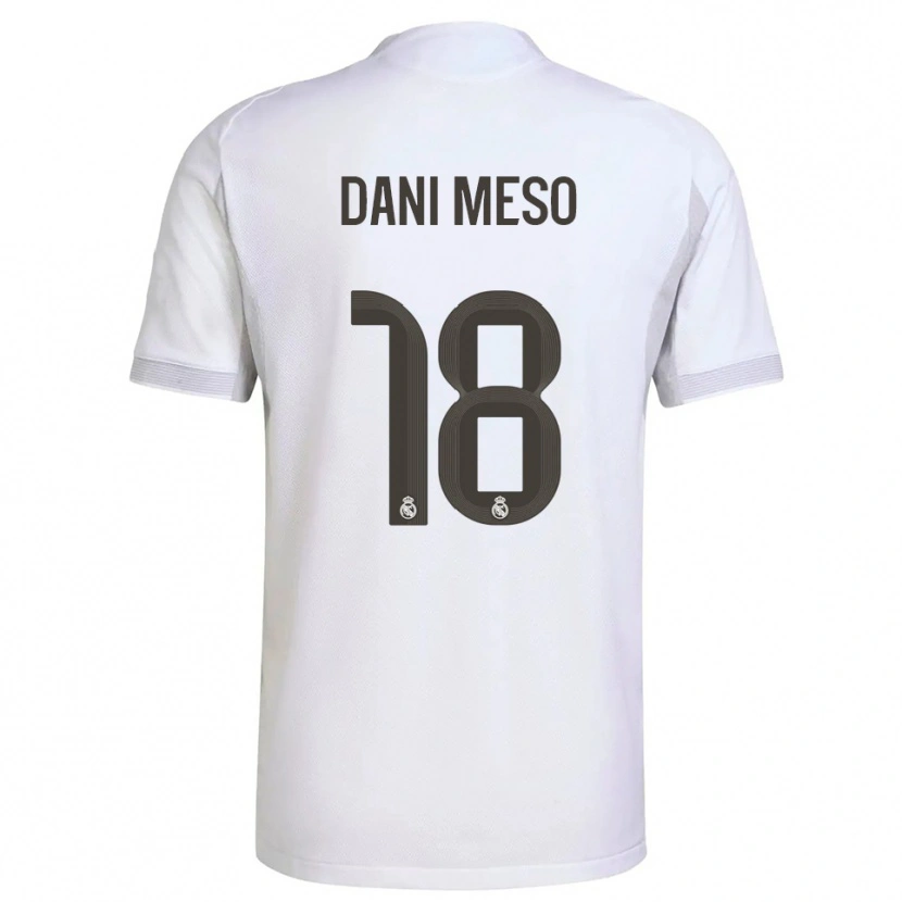 Danxen Kvinnor Dani Meso #18 Vit Gul Hemmatröja Matchtröjor 2025/26 Tröjor T-Tröja