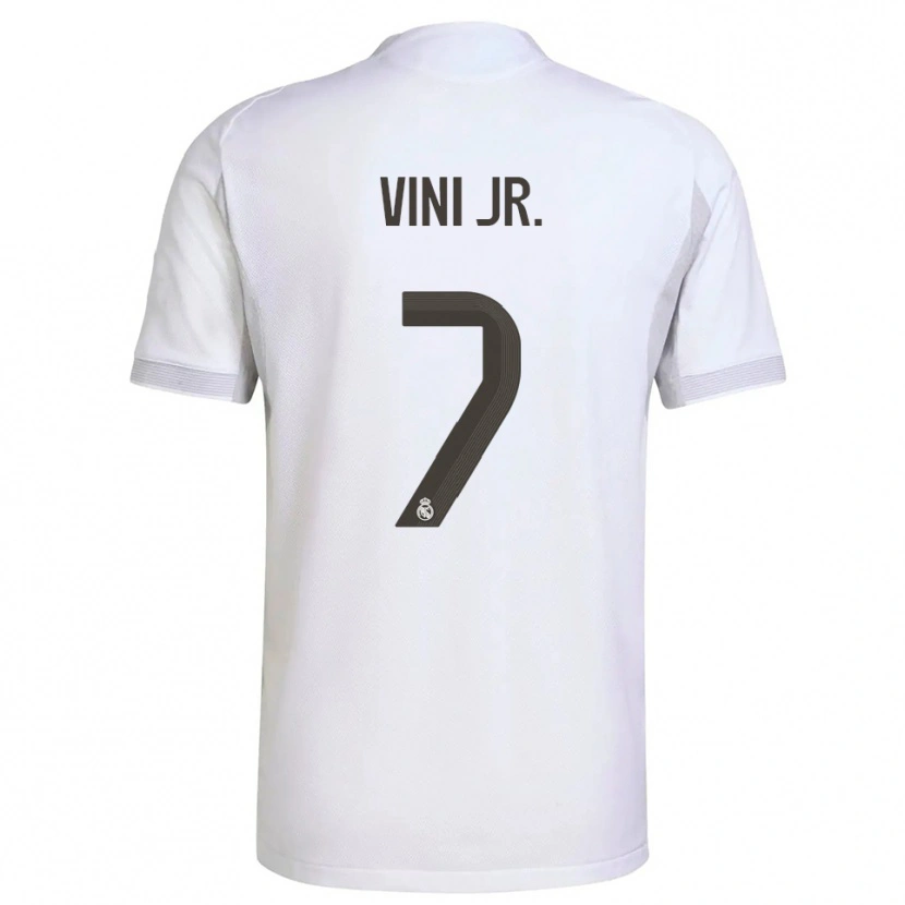 Danxen Kvinnor Vinicius Junior #7 Vit Gul Hemmatröja Matchtröjor 2025/26 Tröjor T-Tröja
