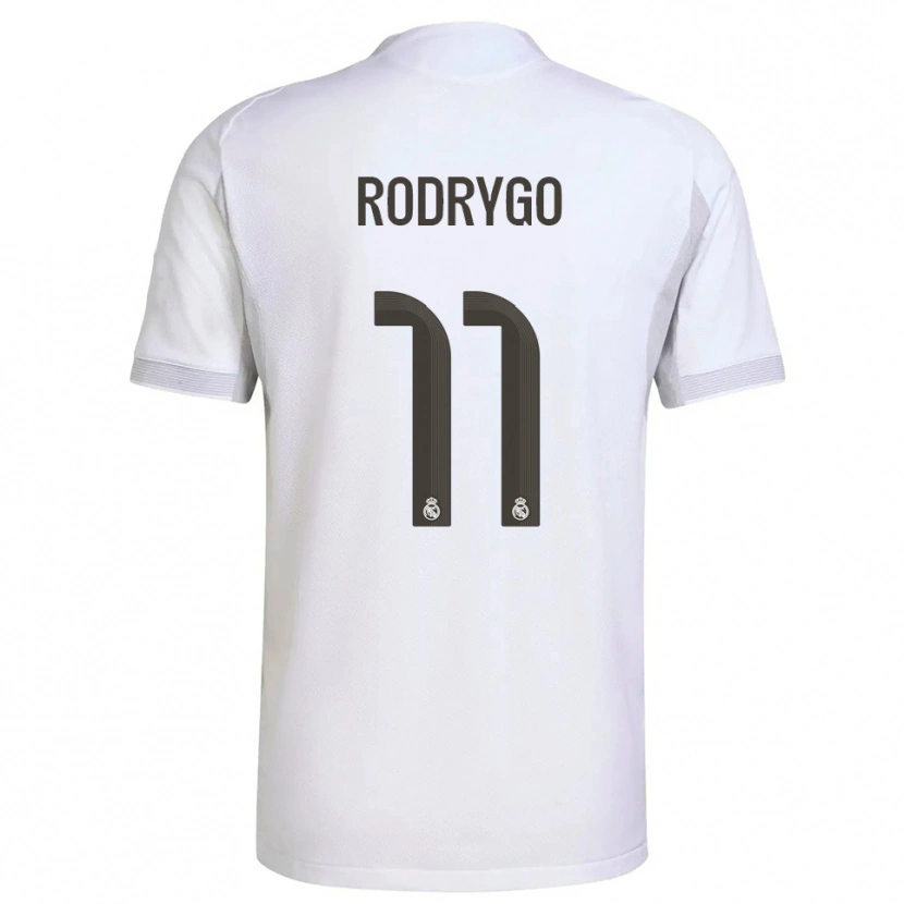Danxen Kvinnor Rodrygo #11 Vit Gul Hemmatröja Matchtröjor 2025/26 Tröjor T-Tröja