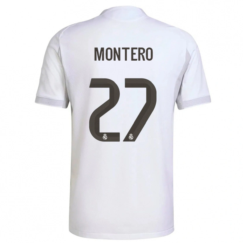 Danxen Kvinnor Pablo Montero #27 Vit Gul Hemmatröja Matchtröjor 2025/26 Tröjor T-Tröja