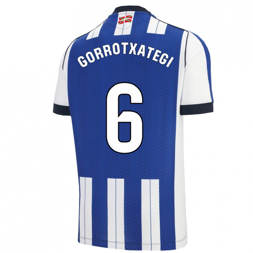 Danxen Kvinnor Jon Gorrotxategi #6 Blå Vit Hemmatröja Matchtröjor 2025/26 Tröjor T-Tröja