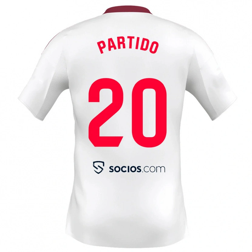 Danxen Kvinnor Paula Partido #20 Vit Röd Hemmatröja Matchtröjor 2025/26 Tröjor T-Tröja