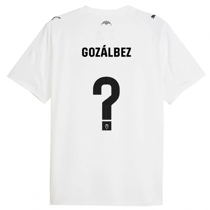 Danxen Kvinnor Pablo Gozálbez #0 Vit Svart Hemmatröja Matchtröjor 2025/26 Tröjor T-Tröja