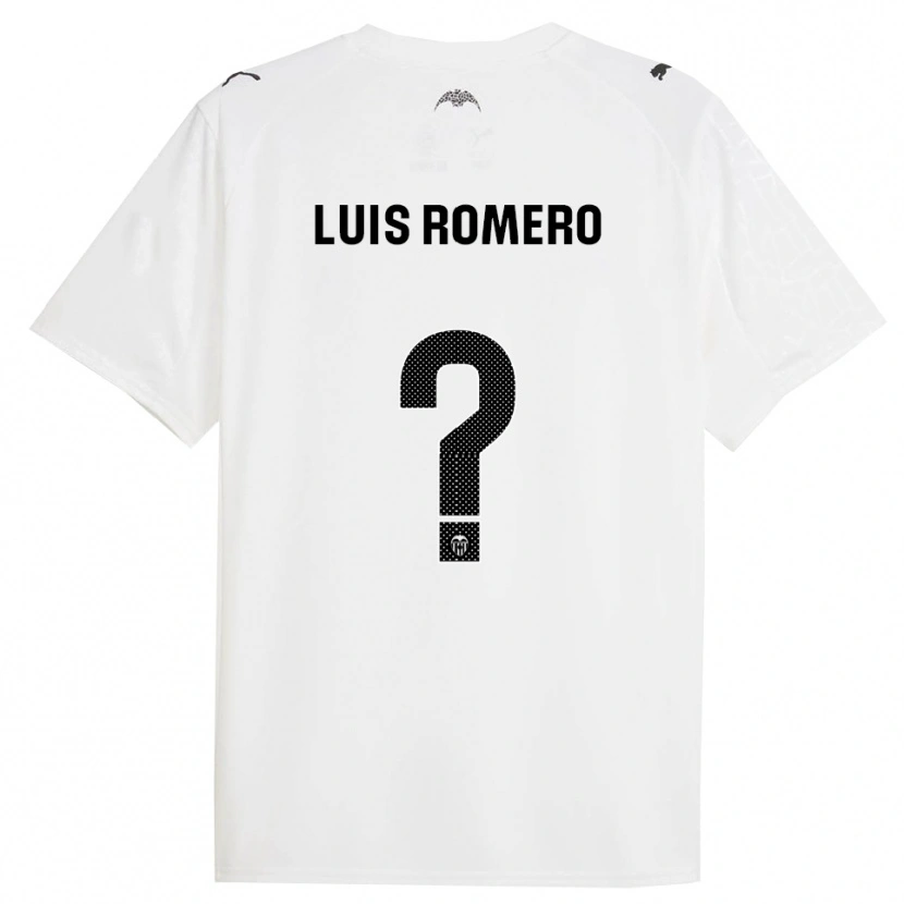 Danxen Kvinnor Luis Romero #0 Vit Svart Hemmatröja Matchtröjor 2025/26 Tröjor T-Tröja