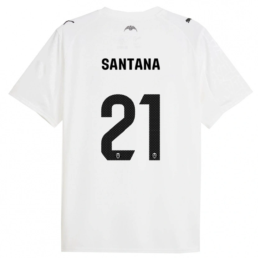 Danxen Kvinnor Ismael Santana #21 Vit Svart Hemmatröja Matchtröjor 2025/26 Tröjor T-Tröja