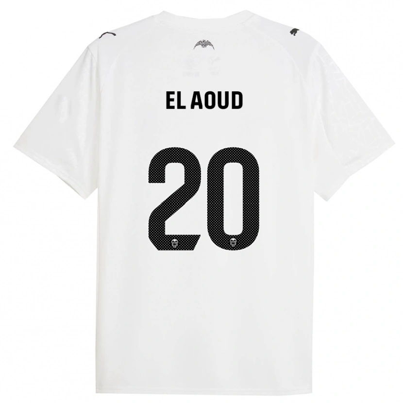 Danxen Kvinnor Ismail El Aoud #20 Vit Svart Hemmatröja Matchtröjor 2025/26 Tröjor T-Tröja