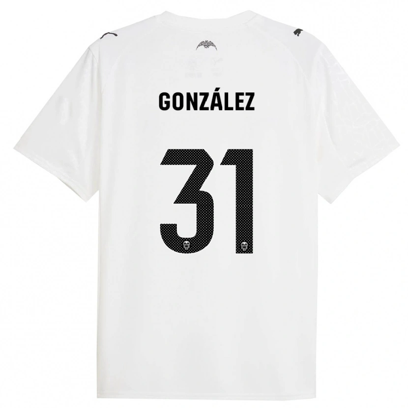 Danxen Kvinnor Mario González #31 Vit Svart Hemmatröja Matchtröjor 2025/26 Tröjor T-Tröja