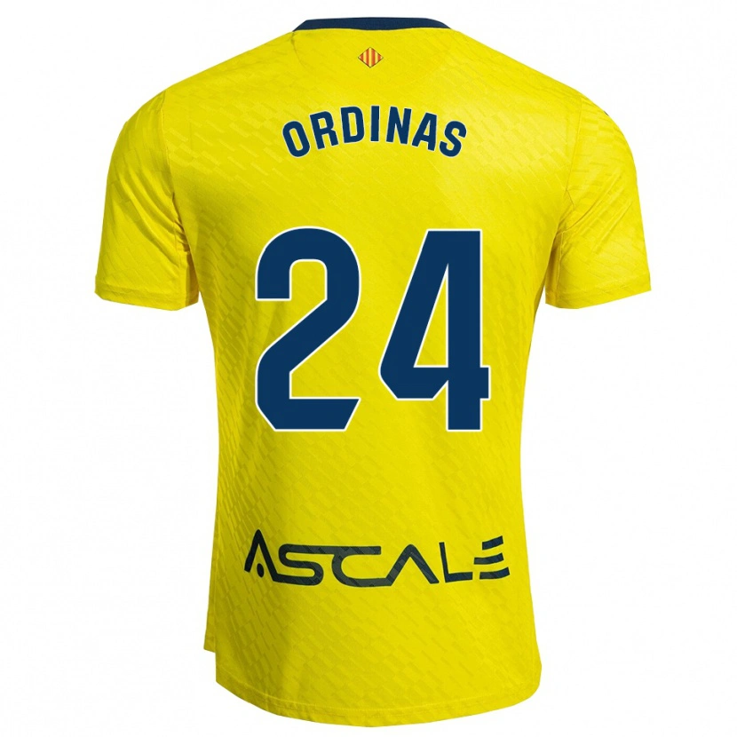 Danxen Kvinnor Andreu Ordinas #24 Gul Marinblå Hemmatröja Matchtröjor 2025/26 Tröjor T-Tröja