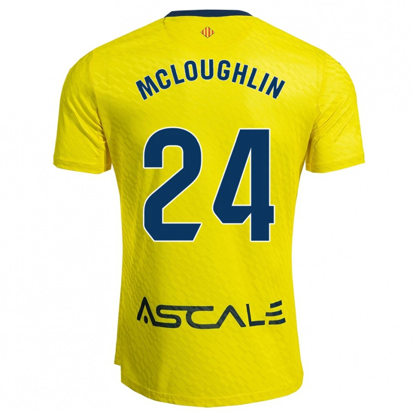 Danxen Kvinnor Caden Mcloughlin #24 Gul Marinblå Hemmatröja Matchtröjor 2025/26 Tröjor T-Tröja