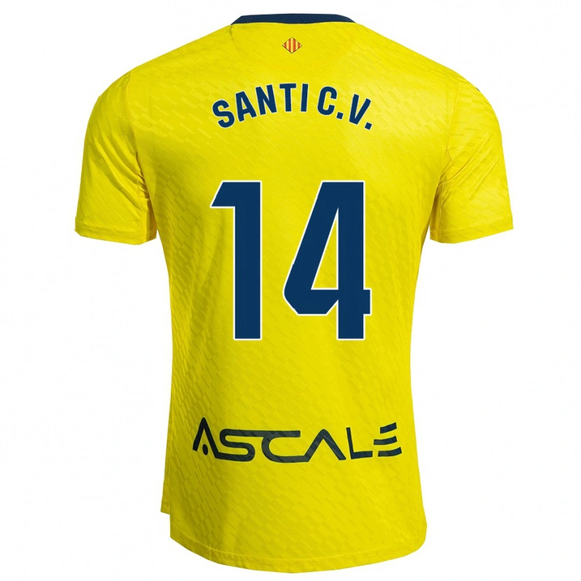 Danxen Kvinnor Santi Comesaña #14 Gul Marinblå Hemmatröja Matchtröjor 2025/26 Tröjor T-Tröja