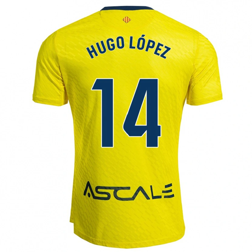 Danxen Kvinnor Hugo López #14 Gul Marinblå Hemmatröja Matchtröjor 2025/26 Tröjor T-Tröja