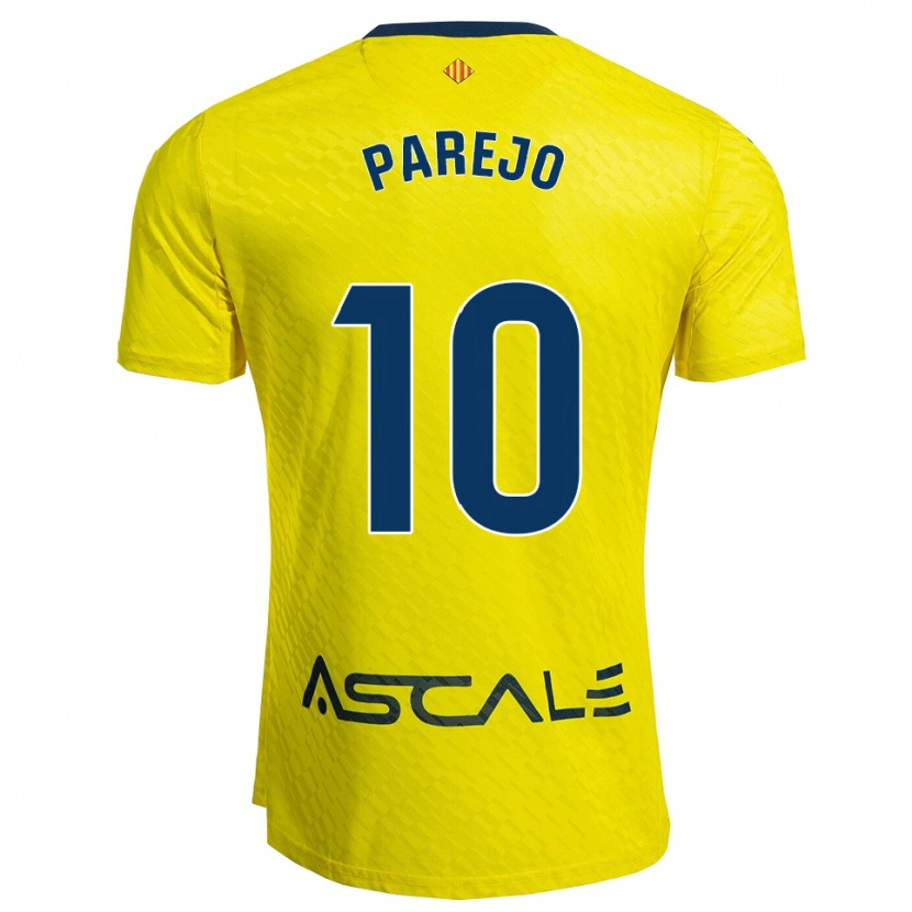 Danxen Kvinnor Dani Parejo #10 Gul Marinblå Hemmatröja Matchtröjor 2025/26 Tröjor T-Tröja
