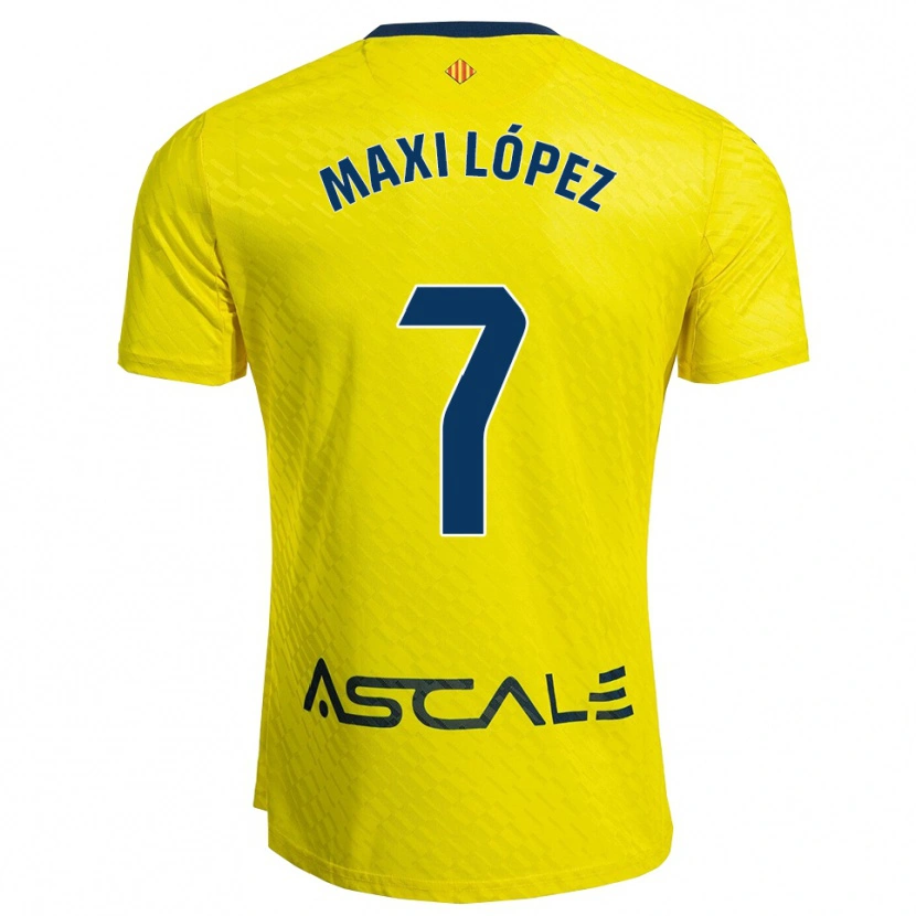 Danxen Kvinnor Maxi López #7 Gul Marinblå Hemmatröja Matchtröjor 2025/26 Tröjor T-Tröja