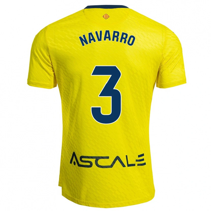 Danxen Kvinnor Pablo Navarro #3 Gul Marinblå Hemmatröja Matchtröjor 2025/26 Tröjor T-Tröja