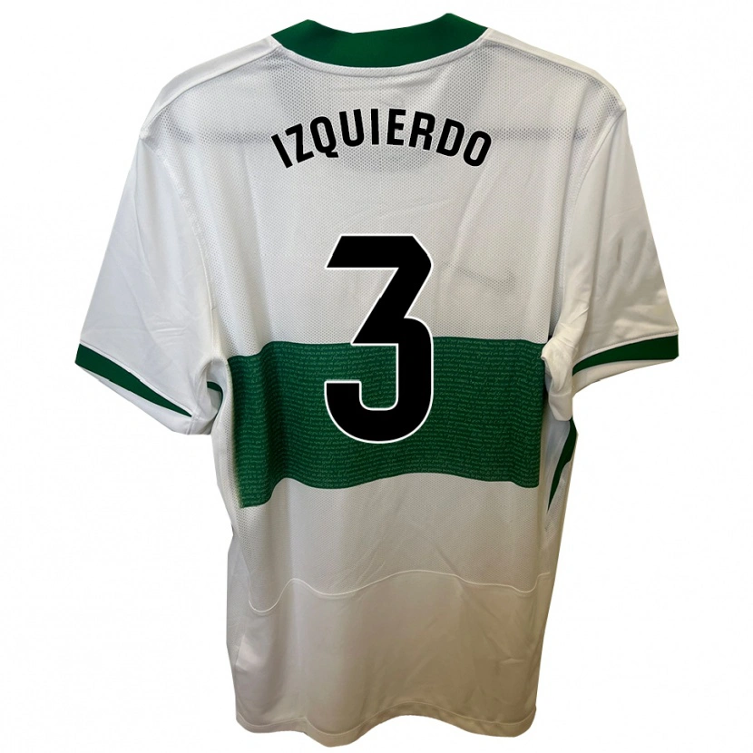 Danxen Kvinnor Jairo Izquierdo #3 Vit Grön Hemmatröja Matchtröjor 2025/26 Tröjor T-Tröja