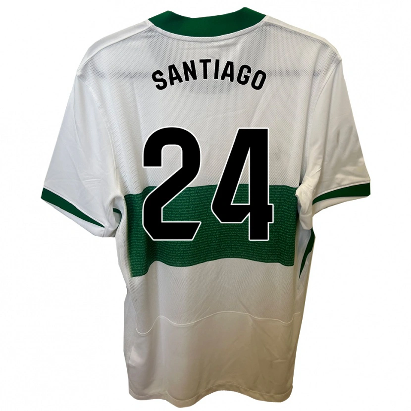 Danxen Kvinnor Yago Santiago #24 Vit Grön Hemmatröja Matchtröjor 2025/26 Tröjor T-Tröja