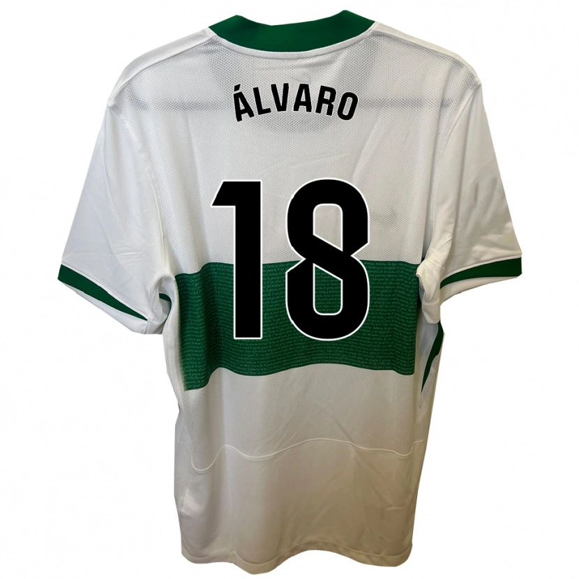 Danxen Kvinnor Álvaro Rodríguez #18 Vit Grön Hemmatröja Matchtröjor 2025/26 Tröjor T-Tröja