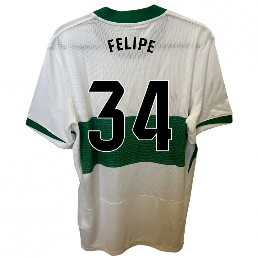 Danxen Kvinnor Pablo Felipe #34 Vit Grön Hemmatröja Matchtröjor 2025/26 Tröjor T-Tröja