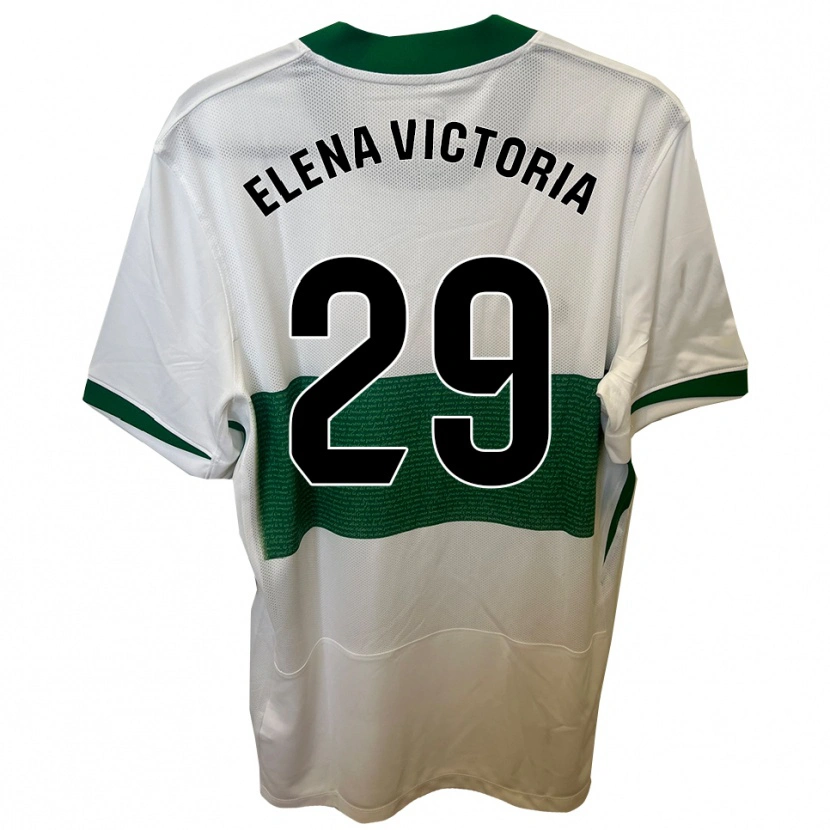 Danxen Kvinnor Elena Victoria Mas Berna #29 Vit Grön Hemmatröja Matchtröjor 2025/26 Tröjor T-Tröja