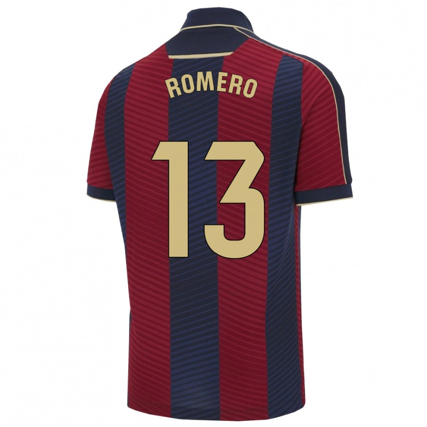 Danxen Kvinnor Cayetano Romero #13 Röd Marinblå Hemmatröja Matchtröjor 2025/26 Tröjor T-Tröja