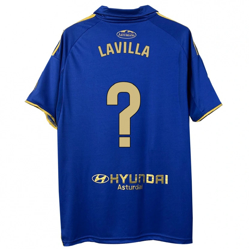 Danxen Kvinnor Martín Lavilla #0 Blå Guld Hemmatröja Matchtröjor 2025/26 Tröjor T-Tröja