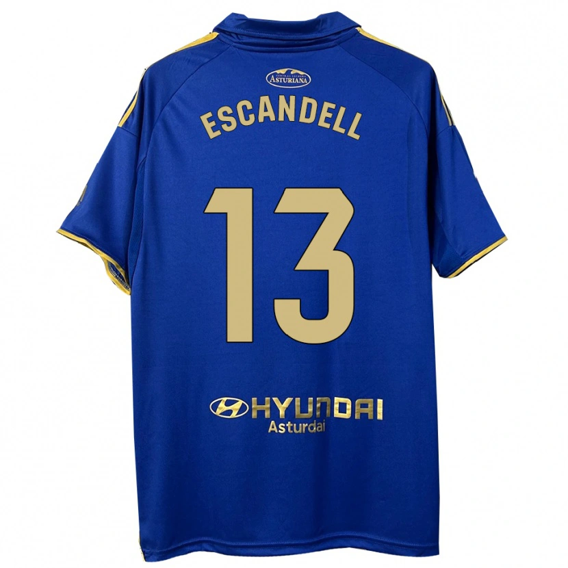 Danxen Kvinnor Aarón Escandell #13 Blå Guld Hemmatröja Matchtröjor 2025/26 Tröjor T-Tröja