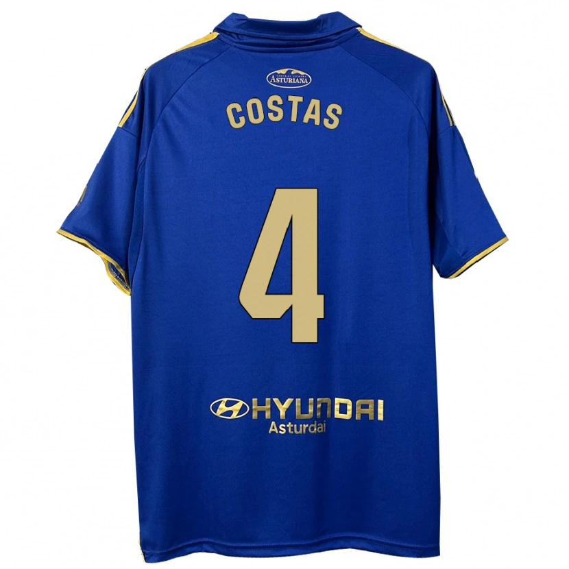 Danxen Kvinnor David Costas #4 Blå Guld Hemmatröja Matchtröjor 2025/26 Tröjor T-Tröja
