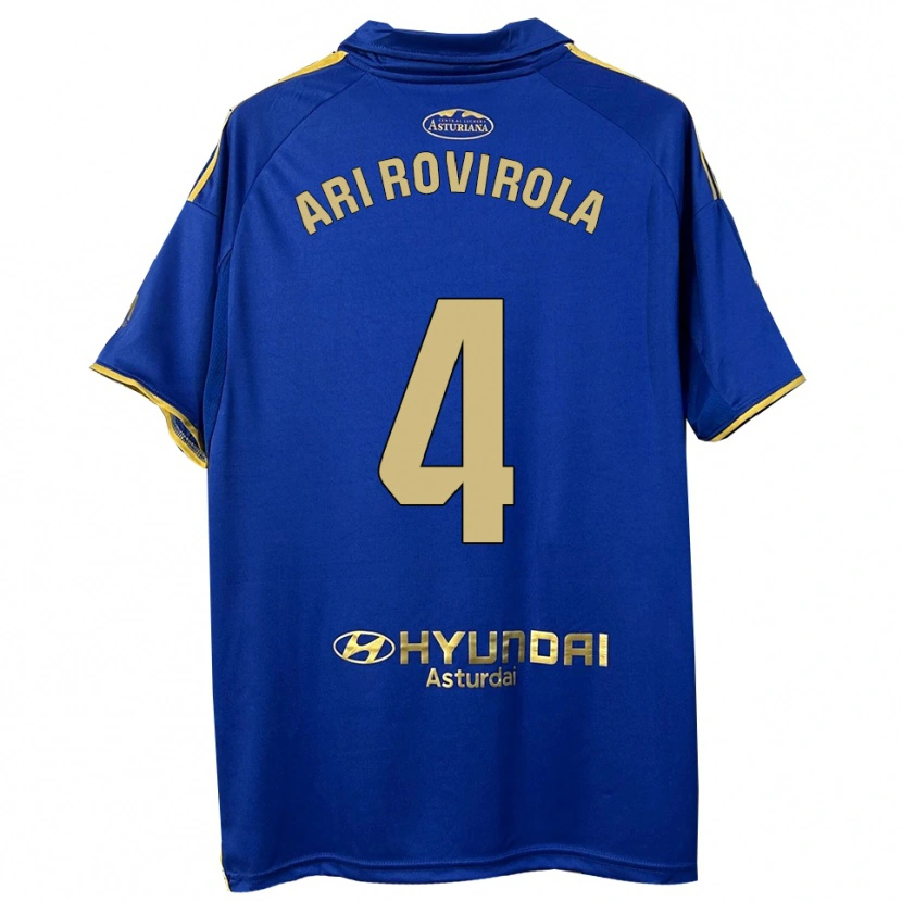 Danxen Kvinnor Ari Rovirola #4 Blå Guld Hemmatröja Matchtröjor 2025/26 Tröjor T-Tröja
