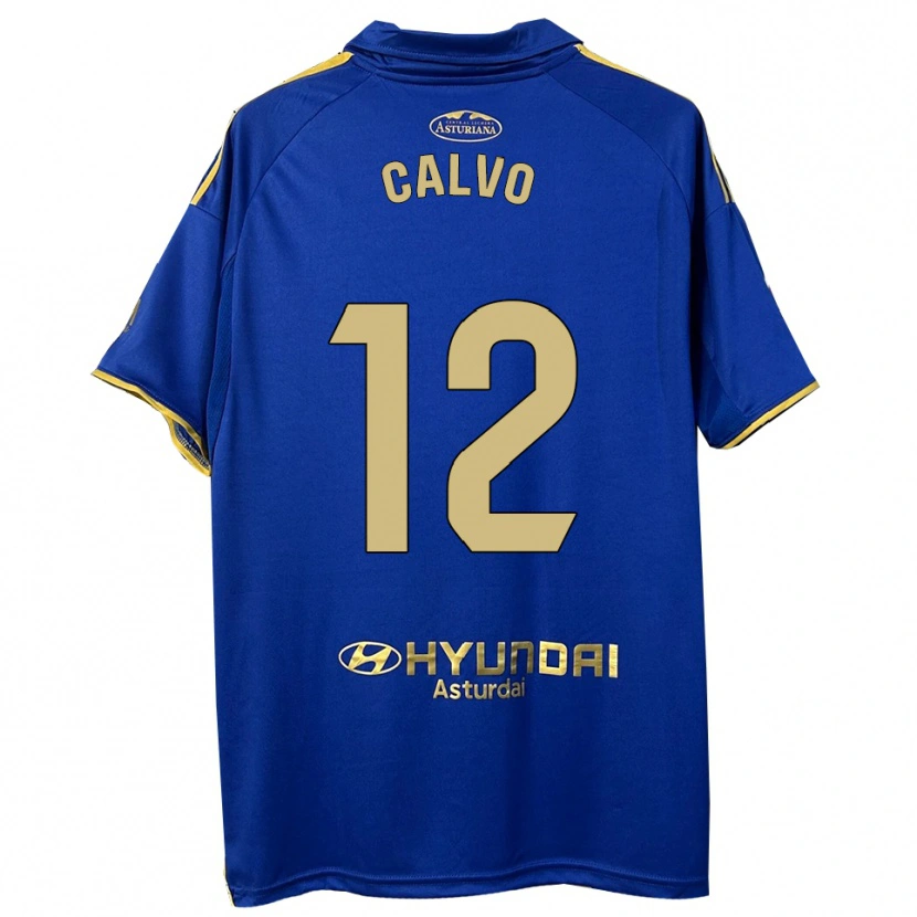 Danxen Kvinnor Dani Calvo #12 Blå Guld Hemmatröja Matchtröjor 2025/26 Tröjor T-Tröja