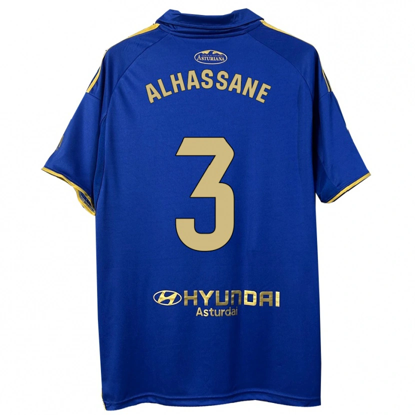 Danxen Kvinnor Rahim Alhassane #3 Blå Guld Hemmatröja Matchtröjor 2025/26 Tröjor T-Tröja