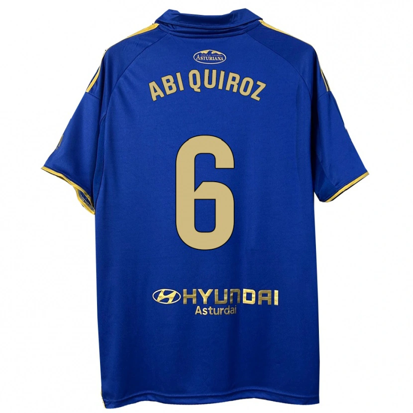 Danxen Kvinnor Abi Quiroz #6 Blå Guld Hemmatröja Matchtröjor 2025/26 Tröjor T-Tröja