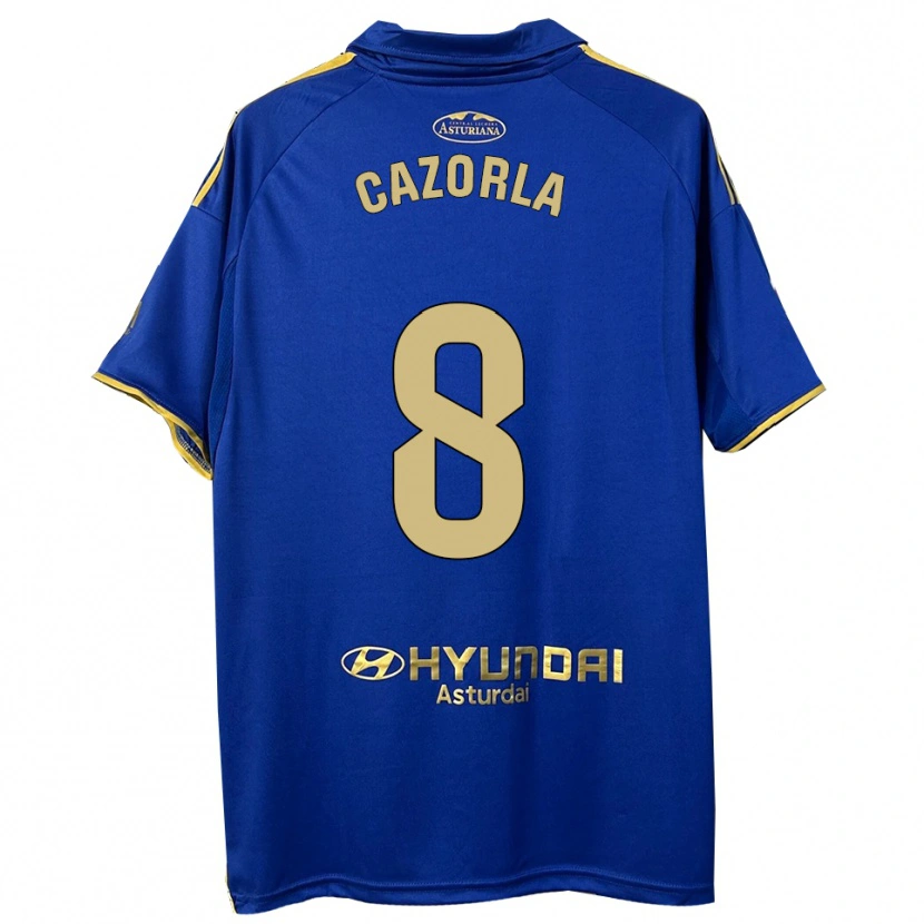 Danxen Kvinnor Santi Cazorla #8 Blå Guld Hemmatröja Matchtröjor 2025/26 Tröjor T-Tröja