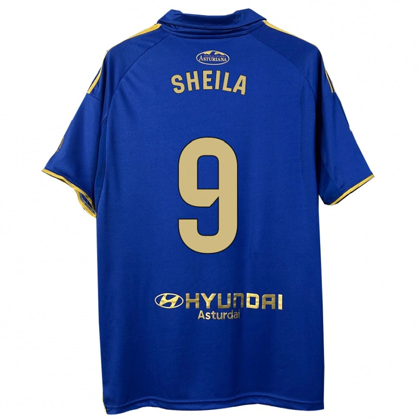 Danxen Kvinnor Sheila Elorza Hernández #9 Blå Guld Hemmatröja Matchtröjor 2025/26 Tröjor T-Tröja
