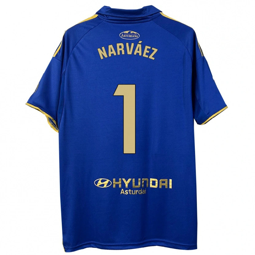 Danxen Kvinnor Miguel Narváez #1 Blå Guld Hemmatröja Matchtröjor 2025/26 Tröjor T-Tröja