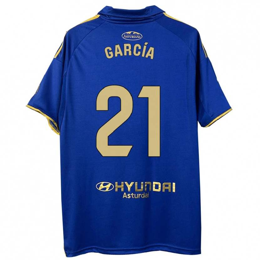 Danxen Kvinnor Pelayo García #21 Blå Guld Hemmatröja Matchtröjor 2025/26 Tröjor T-Tröja