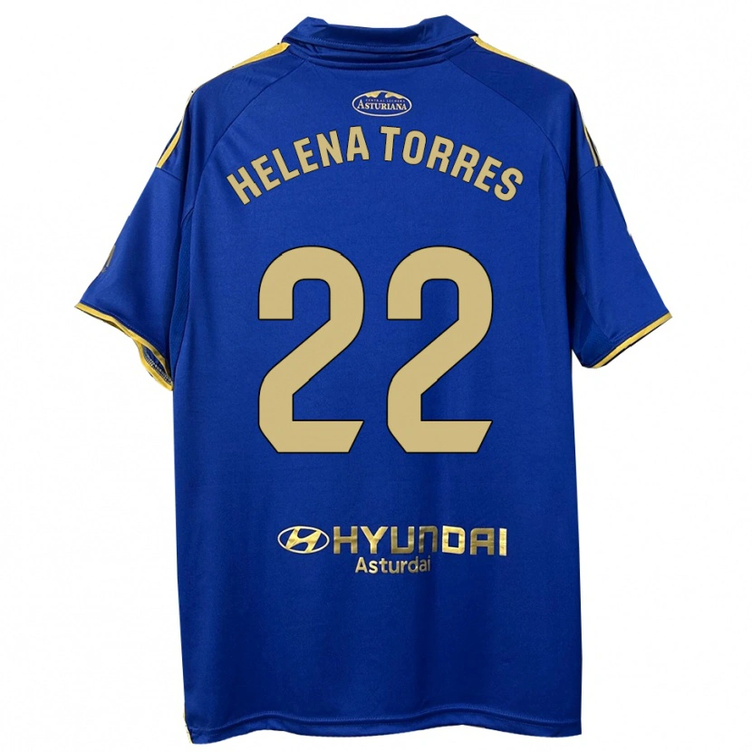 Danxen Kvinnor Helena Torres Maiquez #22 Blå Guld Hemmatröja Matchtröjor 2025/26 Tröjor T-Tröja