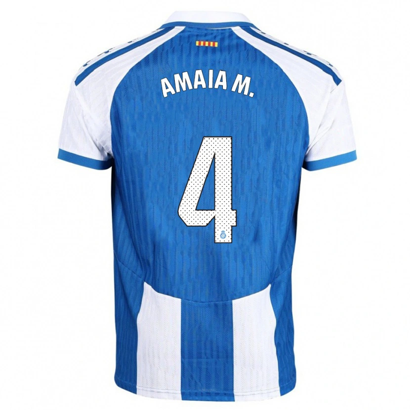 Danxen Kvinnor Amaia Martínez De La Peña #4 Blå Vit Hemmatröja Matchtröjor 2025/26 Tröjor T-Tröja