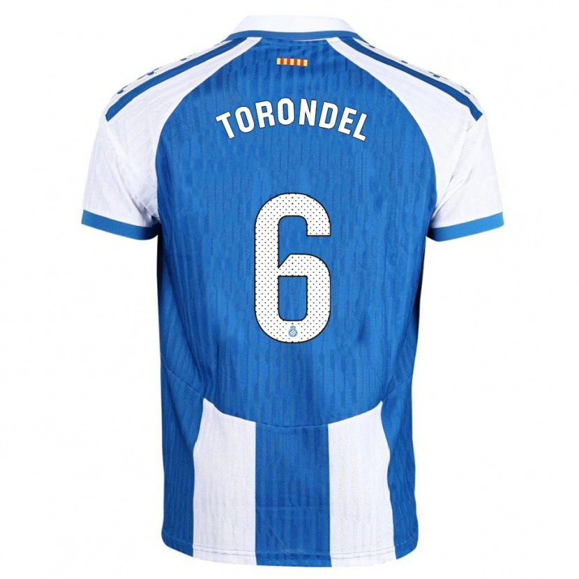 Danxen Kvinnor Hugo Torondel #6 Blå Vit Hemmatröja Matchtröjor 2025/26 Tröjor T-Tröja