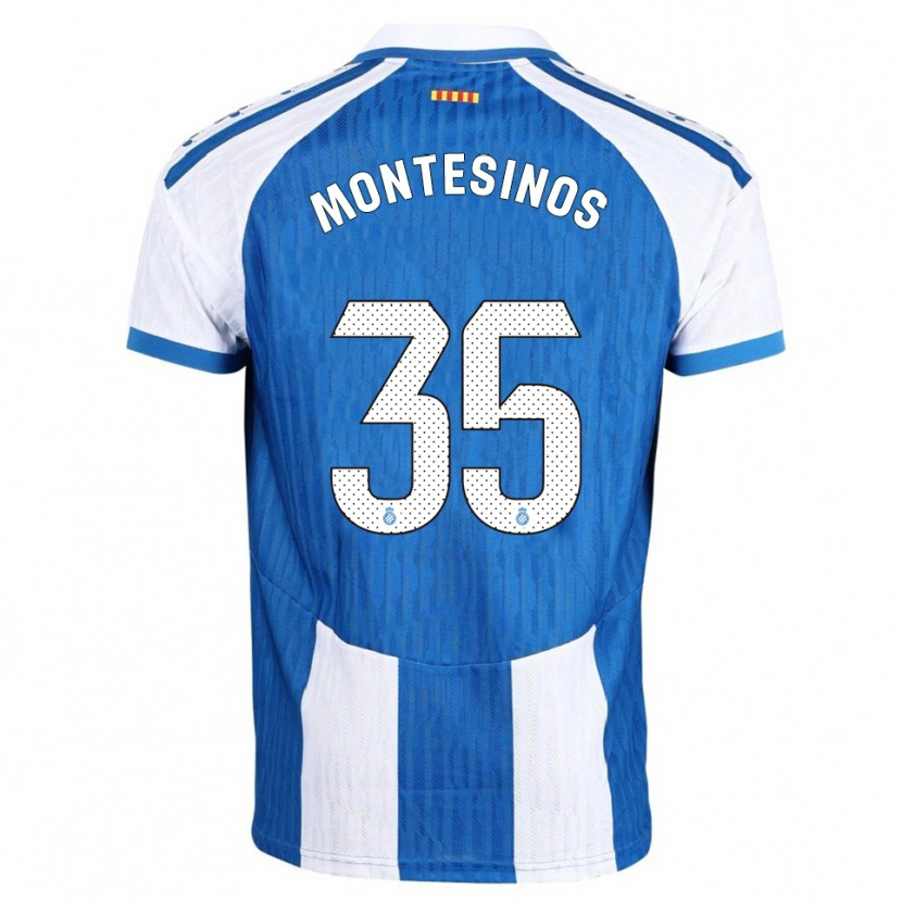 Danxen Kvinnor Pol Montesinos #35 Blå Vit Hemmatröja Matchtröjor 2025/26 Tröjor T-Tröja