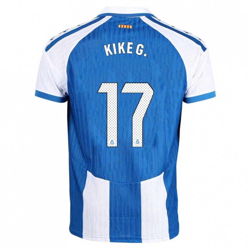 Danxen Kvinnor Kike García #17 Blå Vit Hemmatröja Matchtröjor 2025/26 Tröjor T-Tröja