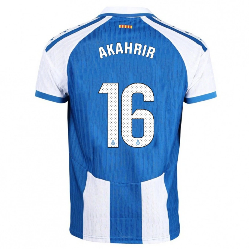 Danxen Kvinnor Mohamed Akahrir #16 Blå Vit Hemmatröja Matchtröjor 2025/26 Tröjor T-Tröja