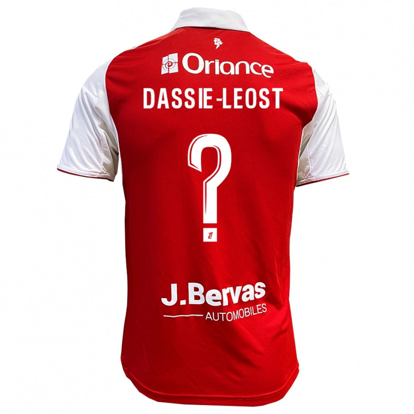 Danxen Kvinnor Leila Dassie-Leost #0 Röd Vit Hemmatröja Matchtröjor 2025/26 Tröjor T-Tröja