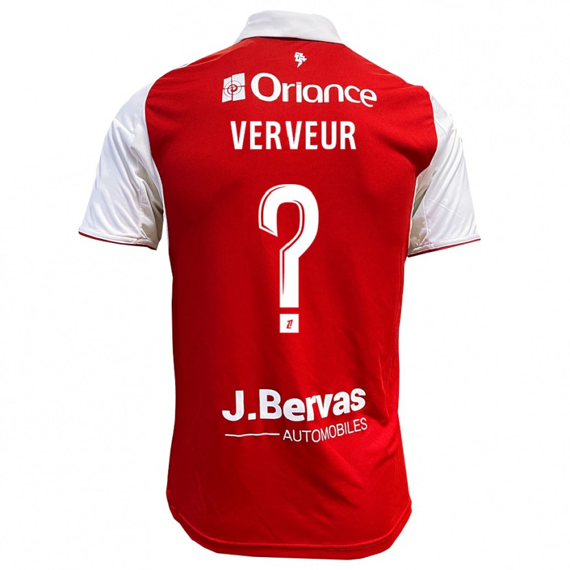 Danxen Kvinnor Titouan Verveur #0 Röd Vit Hemmatröja Matchtröjor 2025/26 Tröjor T-Tröja