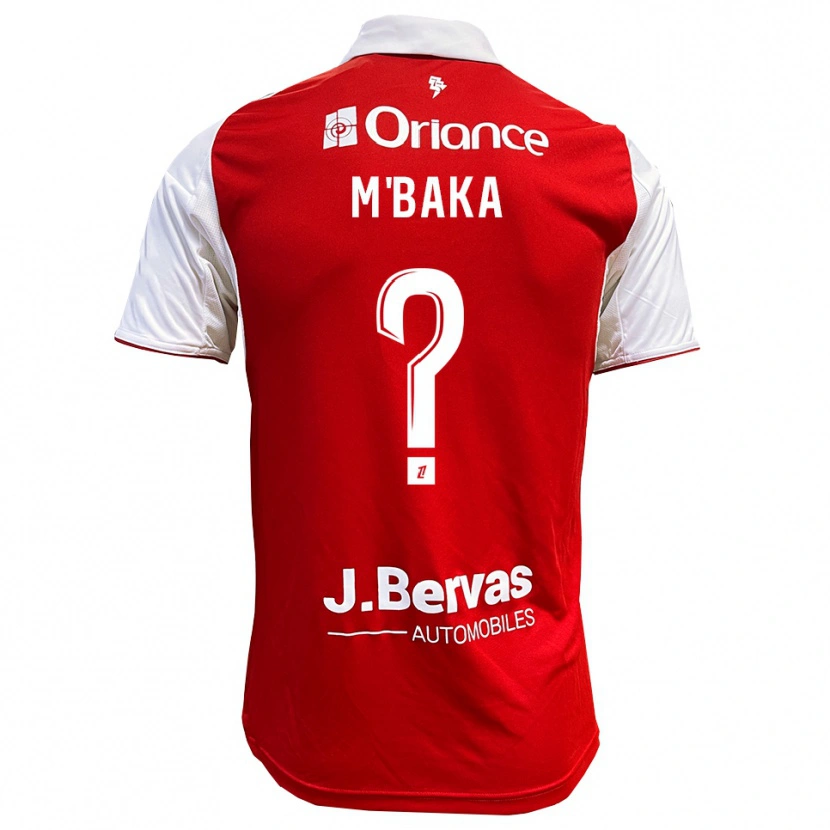 Danxen Kvinnor Sacha M'baka #0 Röd Vit Hemmatröja Matchtröjor 2025/26 Tröjor T-Tröja