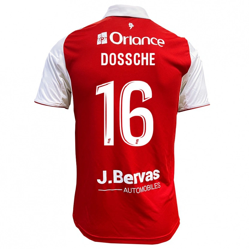 Danxen Kvinnor Marvin Dossche #16 Röd Vit Hemmatröja Matchtröjor 2025/26 Tröjor T-Tröja